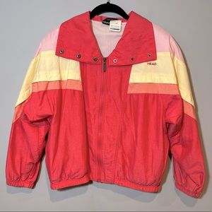 HEAD Vintage 80s Chevron Stripe Windbreaker Ski Jacket